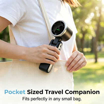 🌪️ Portable High-Speed Handheld Fan with Ice Cooler – ❄️Ultra Powerful Rechargeable Cooling Fan for Instant Summer Relief -FX