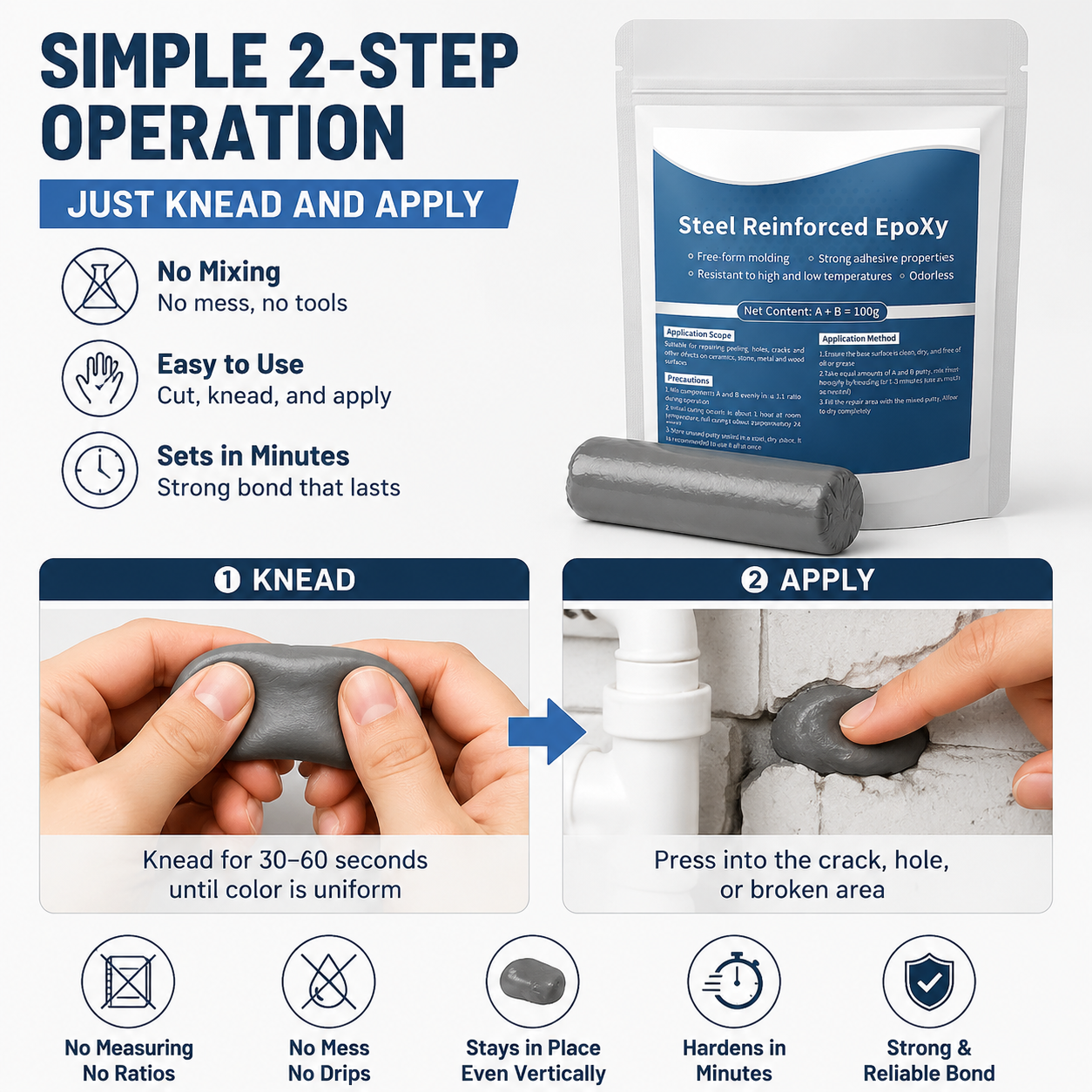 🔧 High‑Strength Multi‑Purpose Repair Clay-Q1