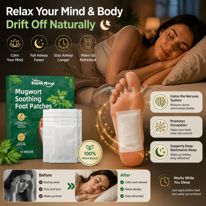 🌙 Mugwort Soothing Foot Patches-Relax. Repair. Rest Deeply.-Q1
