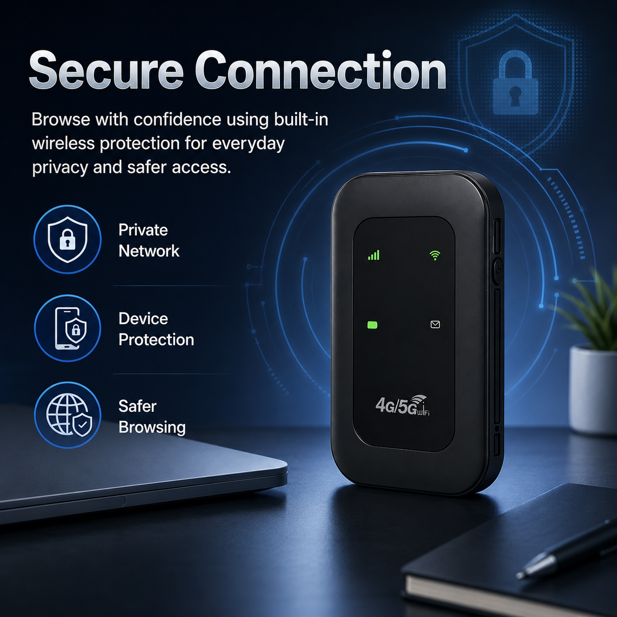🚗 Portable Car WiFi Hotspot – Plug & Connect Mobile Internet for Travel, Work & Road Trips 📶-DW