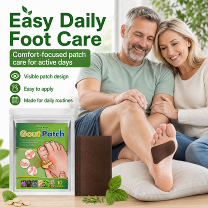 🦶 Gout Relief Foot & Joint Patch – Targeted Herbal Comfort for Toes, Feet, Bunion-Prone Areas & Daily Joint Care 🌿✨-DW