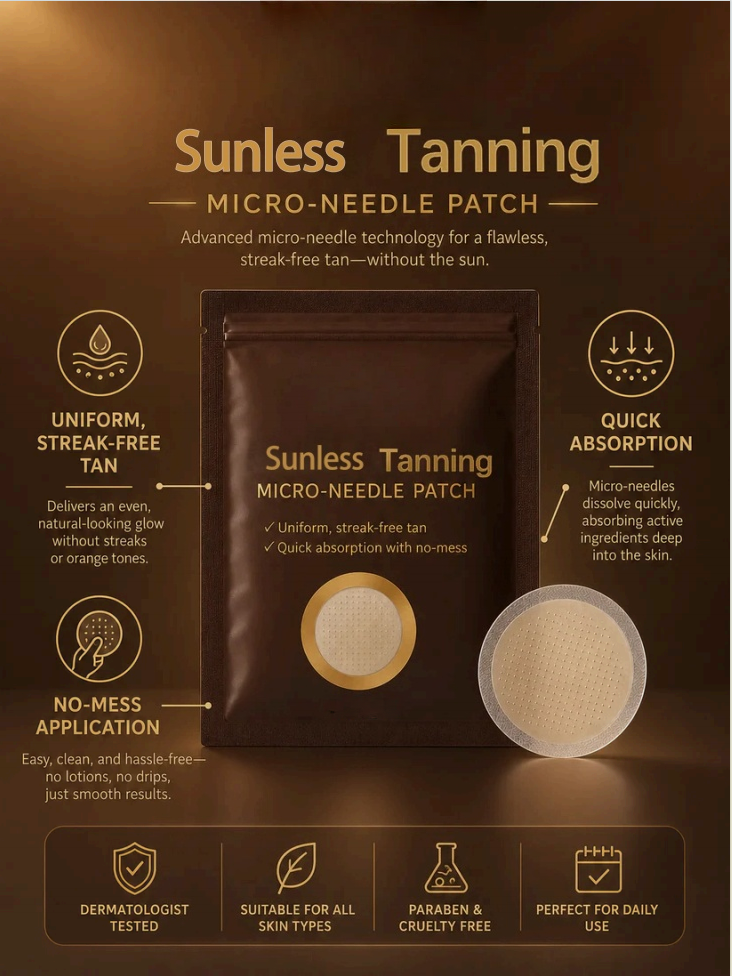 ☀️ Sunless Tanning Micro-Needle Patch – Natural Bronze Glow - DW