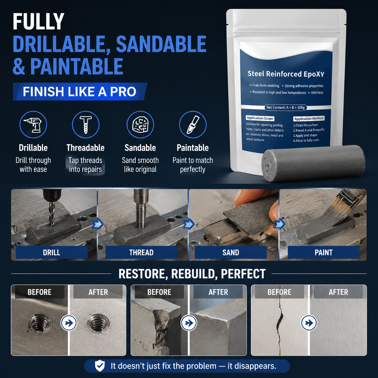 🔧 High‑Strength Multi‑Purpose Repair Clay-Q1