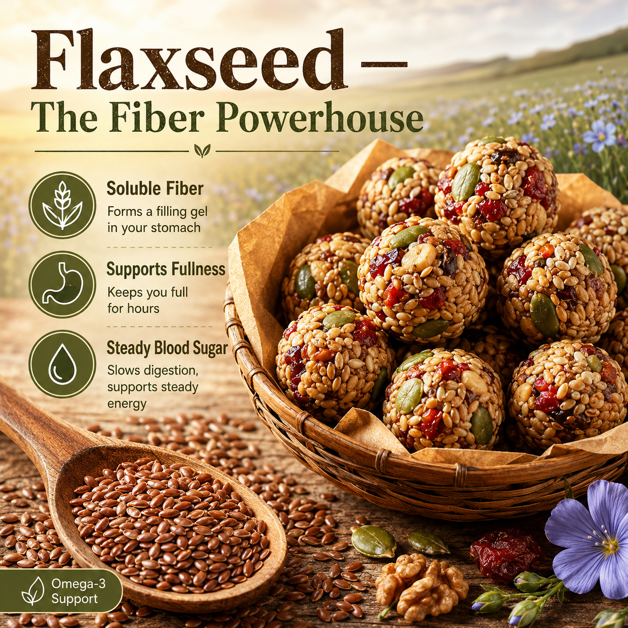 🌰 Flax & Sesame Balls — No Sugar. Whole Grains. Pure Energy-Q1