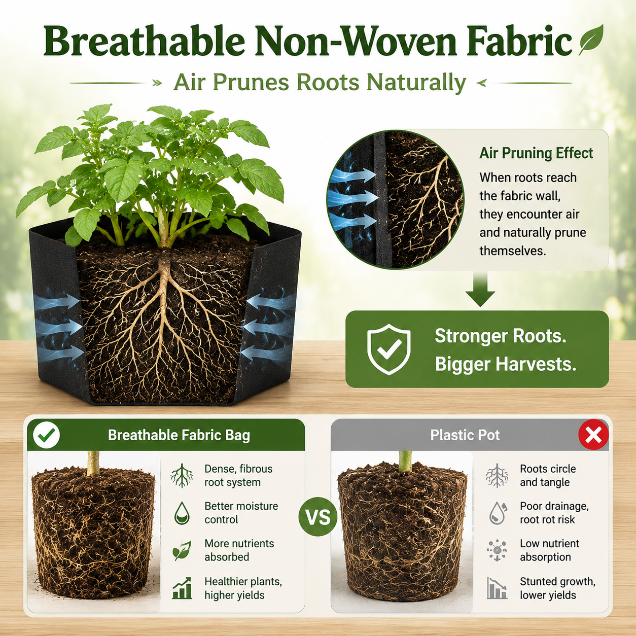 🌱 Divided Fabric Grow Bags — One Bag, Eight Plants, Zero Root Tangles-Q1