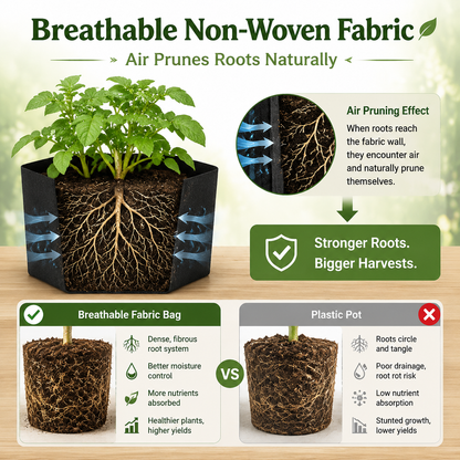 🌱 Divided Fabric Grow Bags — One Bag, Eight Plants, Zero Root Tangles-Q1