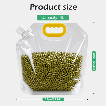 ✨ Multi-Purpose Reusable Food Storage Bags – Leak-Proof, Moisture-Proof, Stand-Up Fresh-Keeping Organizer with Portable Handle ♻️💧🥣-DW