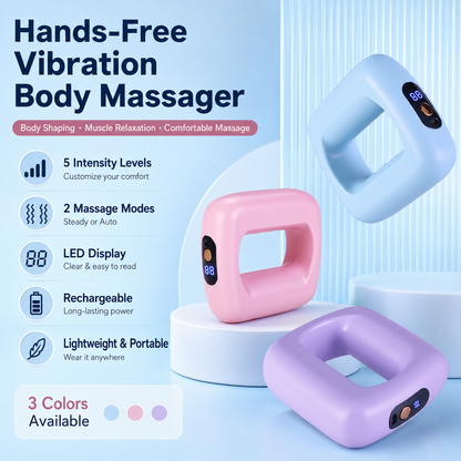 💪🌀 VibraSlim Fascia Massager – 5‑Speed Vibration Fitness Ring for Deep Muscle Relaxation, Portable Whole Body Massager -DW