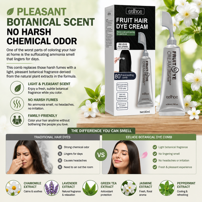 🌿 New Botanical Essence Hair Dye Comb-Chemical‑Free, Safe, and Effective-Q1