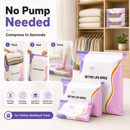 👕No-Pump Large Vacuum Storage Compression Bags-Q1