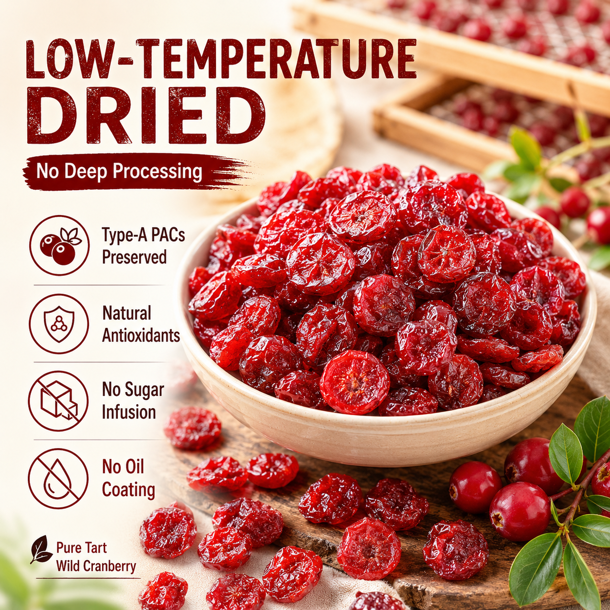 🍒 Wisconsin Wild Dried Cranberries-Your Guilt‑Free Weight Loss Companion!-Q1