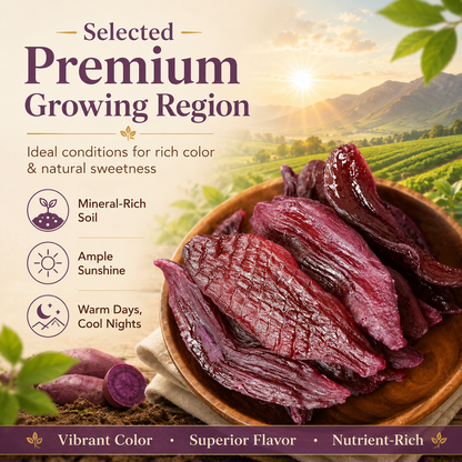 🍠 Natural Purple Sweet Potato —9X Steamed & Sun-Dried, No Sugar Added, Soft, Sweet & Diabetic-Friendly-Q1