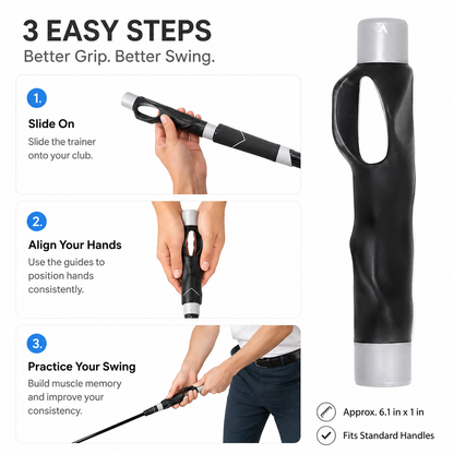🏌️ Golf Grip Hand Position Corrector | A simple golf club grip training aid designed to help guide hand placement during practice - DW