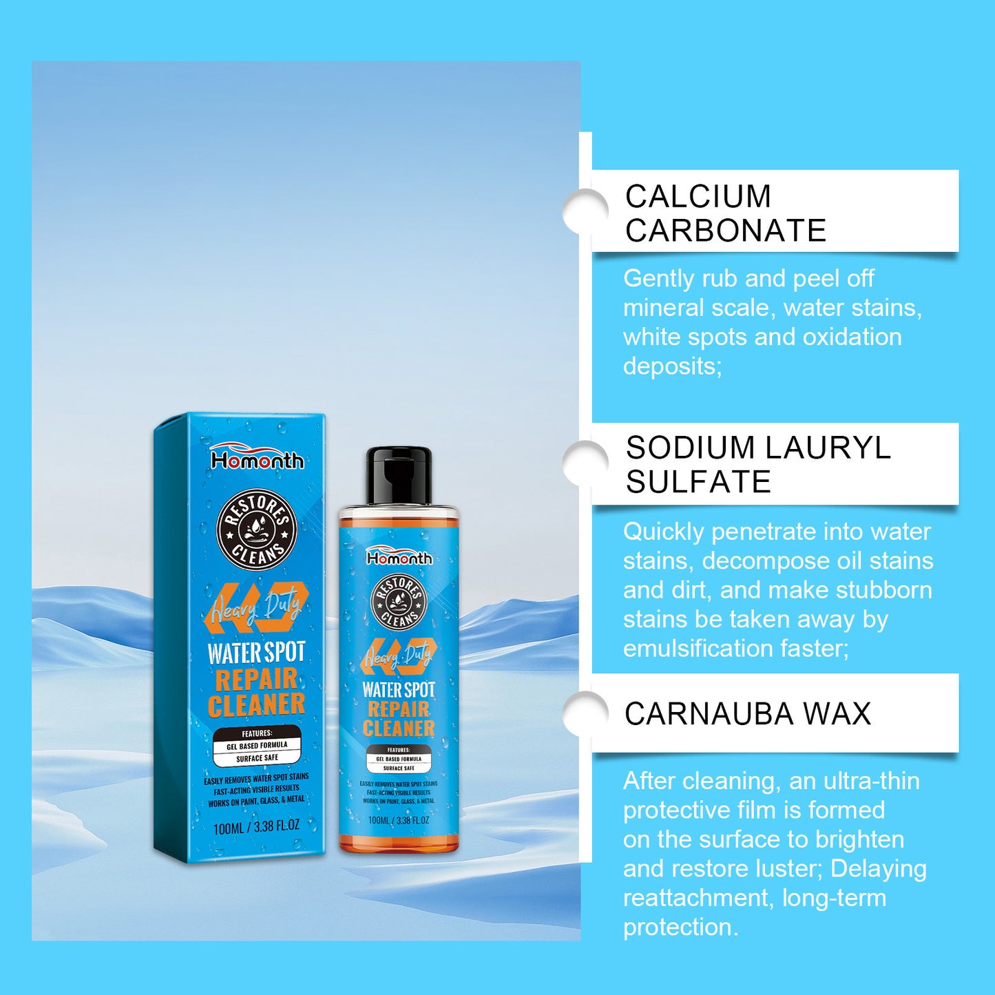 🔥LAST DAY - 49% OFF 🔥✨ | 💧Heavy Duty Hard Water Stain Remover for Car Paint, Glass & Metal-DW