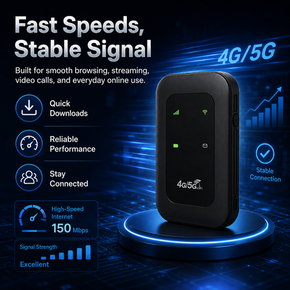 🚗 Portable Car WiFi Hotspot – Plug & Connect Mobile Internet for Travel, Work & Road Trips 📶-DW