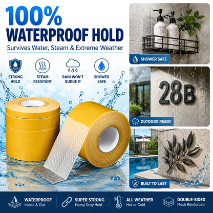 💪 Waterproof Strong Double-Sided Tape — Stick It Once. Hold It Forever-Q1