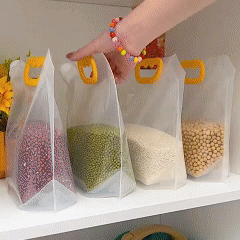 ✨ Multi-Purpose Reusable Food Storage Bags – Leak-Proof, Moisture-Proof, Stand-Up Fresh-Keeping Organizer with Portable Handle ♻️💧🥣-DW