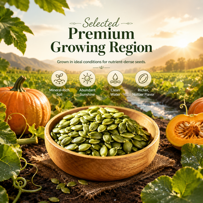 🎃 Naturally Roasted Pumpkin Seeds — High in Zinc & Fiber, Soothe Late‑Night Fatigue, Zero Sugar Added-Q1