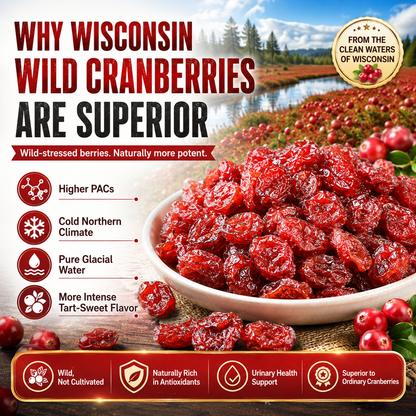 🍒 Wisconsin Wild Dried Cranberries-Your Guilt‑Free Weight Loss Companion!-Q1
