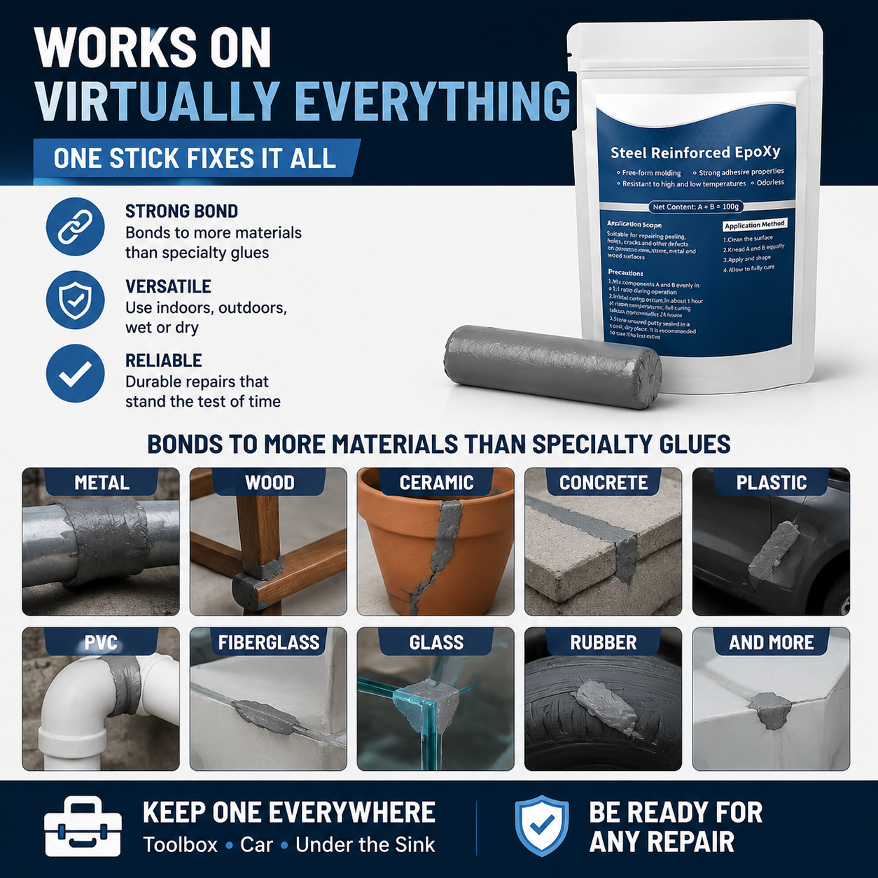 🔧 High‑Strength Multi‑Purpose Repair Clay-Q1