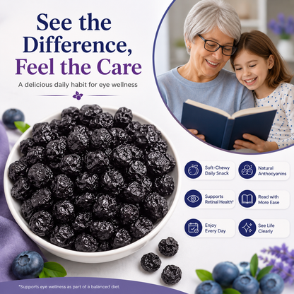 🫐 Natural Dried Blueberries — Daily Eye Care for Seniors. Sugar‑Free, High Fiber, Soft & Chewy!-Q1