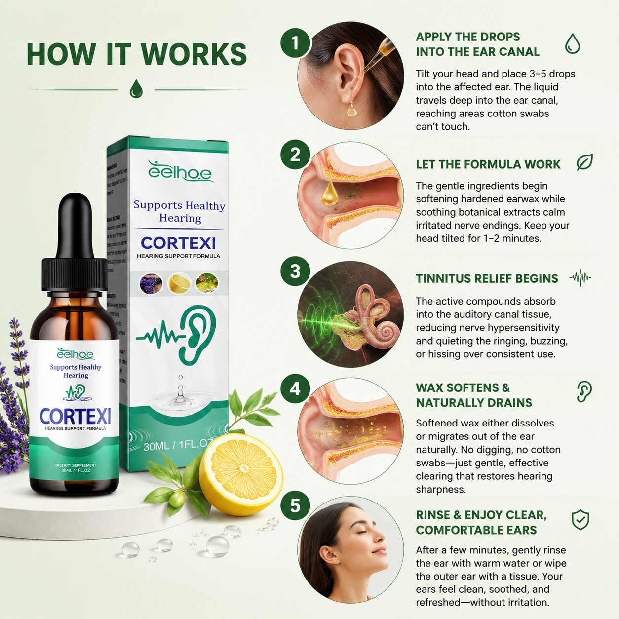 👂 Ear Drops for Tinnitus Relief & Earwax Cleaning-Q1