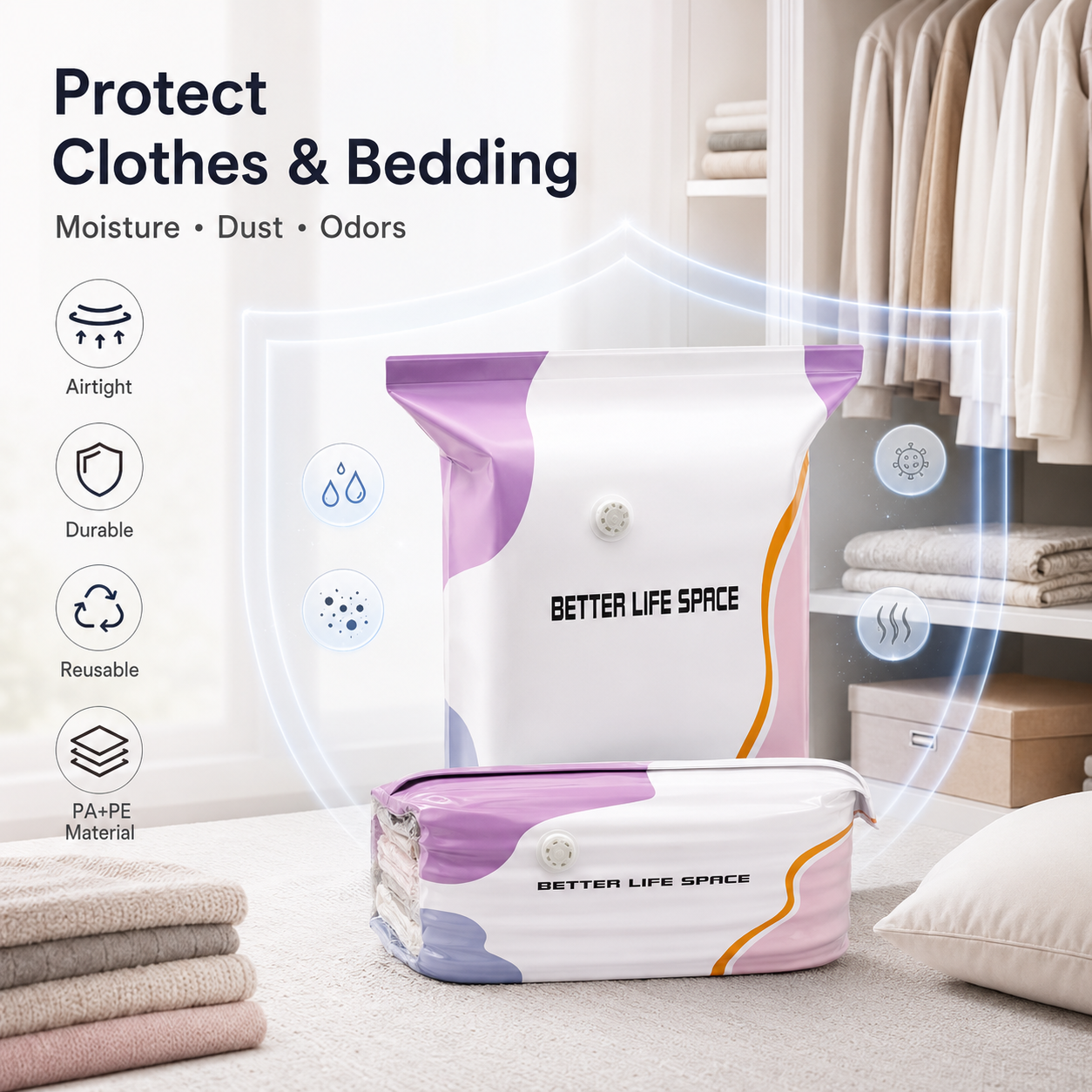 👕No-Pump Large Vacuum Storage Compression Bags-Q1