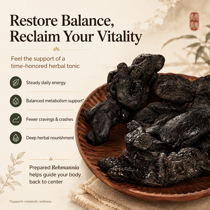9X Prepared Rehmannia Root | Natural Blood Sugar & Metabolic Support Tonic-Q1