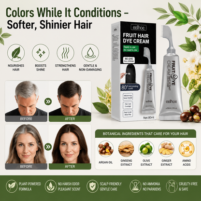 🌿 New Botanical Essence Hair Dye Comb-Chemical‑Free, Safe, and Effective-Q1