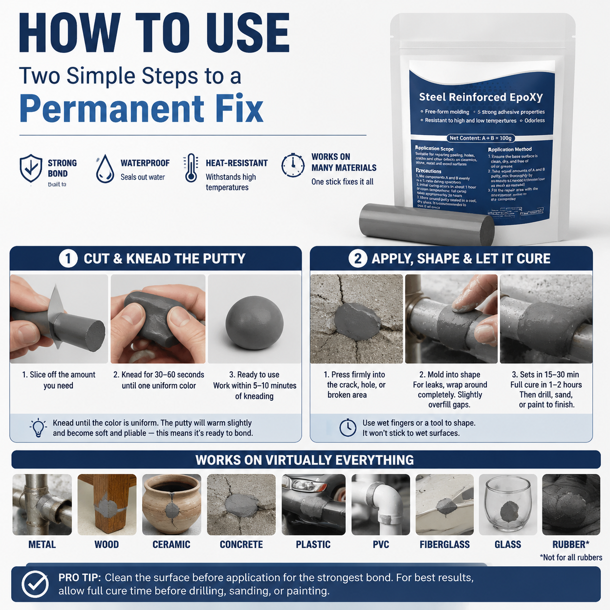 🔧 High‑Strength Multi‑Purpose Repair Clay-Q1