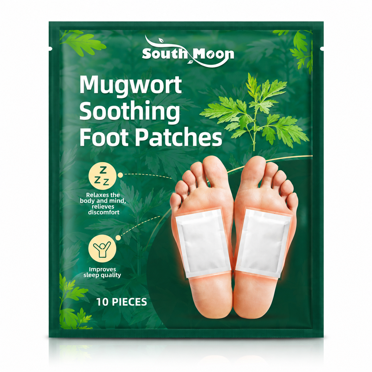 🌙 Mugwort Soothing Foot Patches-Relax. Repair. Rest Deeply.-Q1