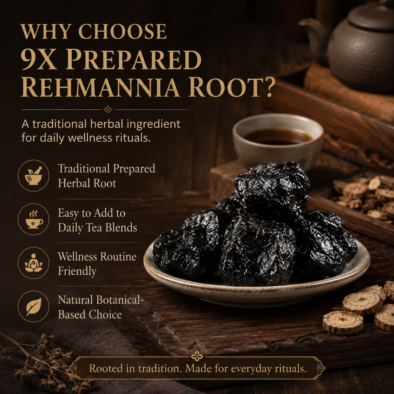9X Prepared Rehmannia Root 🌿 – Traditional Herbal Tonic ✨ for Daily Wellness Balance-QR