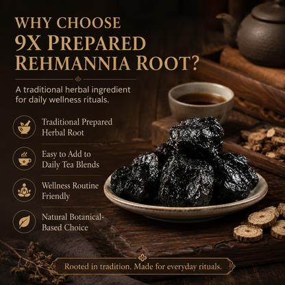 9X Prepared Rehmannia Root 🌿 – Traditional Herbal Tonic ✨ for Daily Wellness Balance-QR