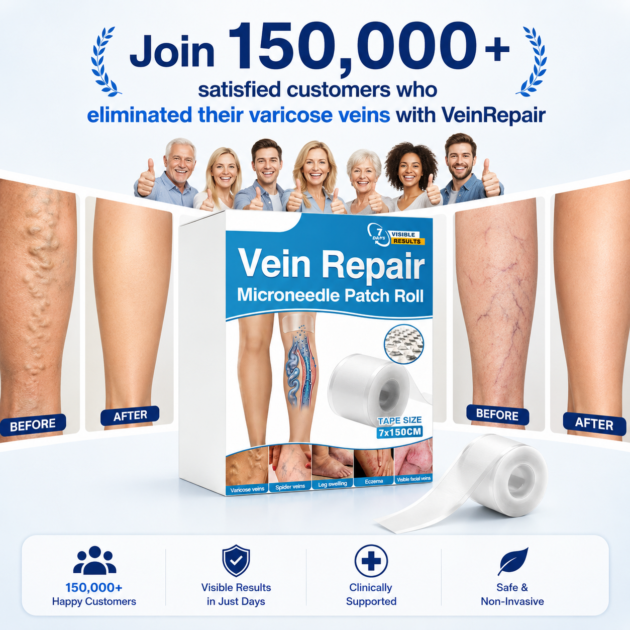 🇺🇸🏆✅️🏃VeinRepair Microneedle Patch Roll⚡Instant Relief, Long-Term Results-Q1
