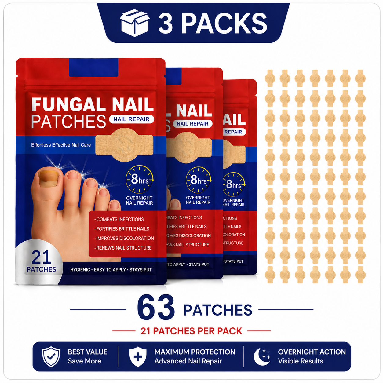 Nail Repair 💅 Patches ✨ –Help protect and reinforce damaged nails with easy-to-use repair patches-QR