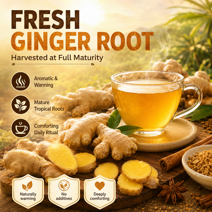 🍵 Turmeric Ginger Cinnamon Tea — Warm Your Body, Boost Your Metabolism, Zero Sugar & Zero Caffeine-Q1