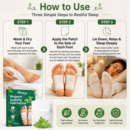 🌙 Mugwort Soothing Foot Patches-Relax. Repair. Rest Deeply.-Q1