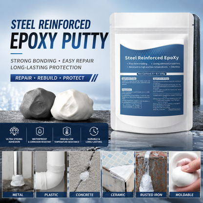 Steel Reinforced Epoxy Clay – Strong Adhesion, Free‑Form Molding, Permanent Repair-QE