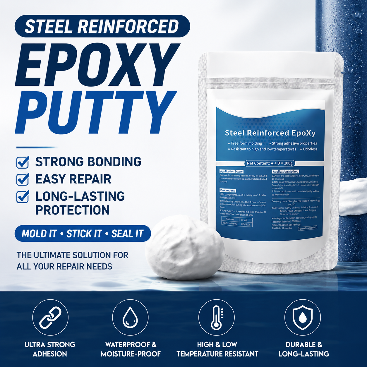 🔧 High‑Strength Multi‑Purpose Repair Clay-Q1
