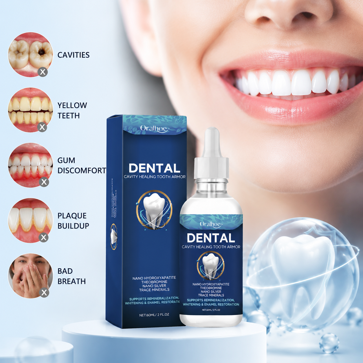 🦷 Dental Care Liquid – Supports Enamel Health & Gum Care, Freshens Breath-QE
