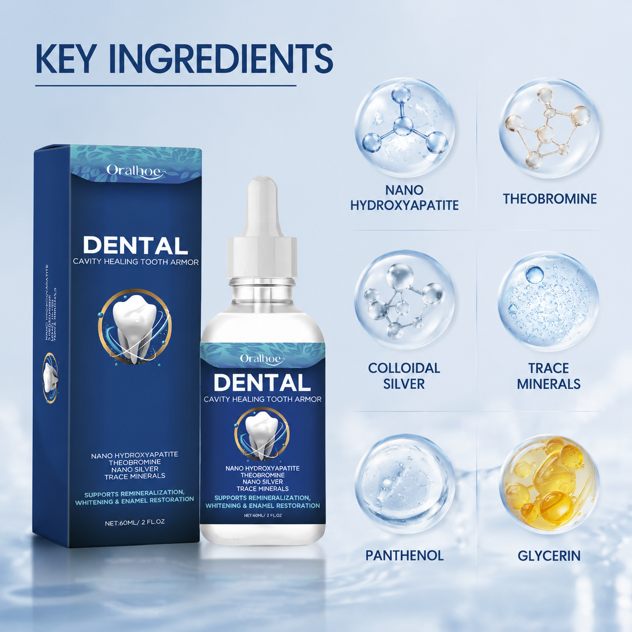 🦷 Dental Care Liquid – Supports Enamel Health & Gum Care, Freshens Breath-QE
