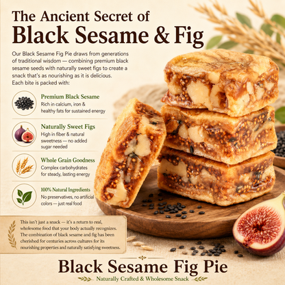 Black Sesame 🌿 Fig Pie 🥧 – Naturally Crafted & Wholesome Snack-QR