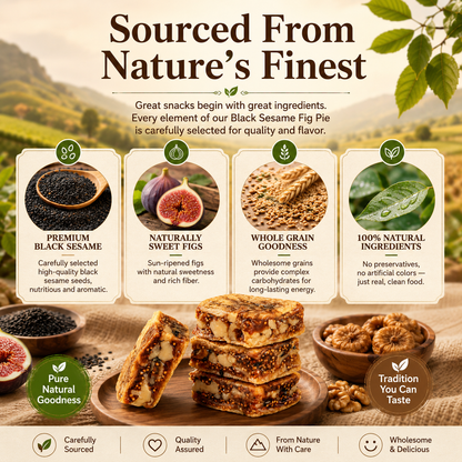 Black Sesame 🌿 Fig Pie 🥧 – Naturally Crafted & Wholesome Snack-QR