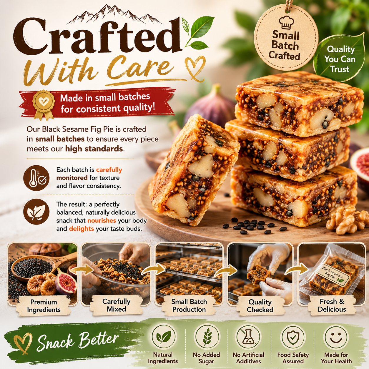 Black Sesame 🌿 Fig Pie 🥧 – Naturally Crafted & Wholesome Snack-QR
