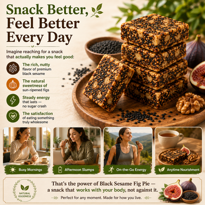 Black Sesame 🌿 Fig Pie 🥧 – Naturally Crafted & Wholesome Snack-QR