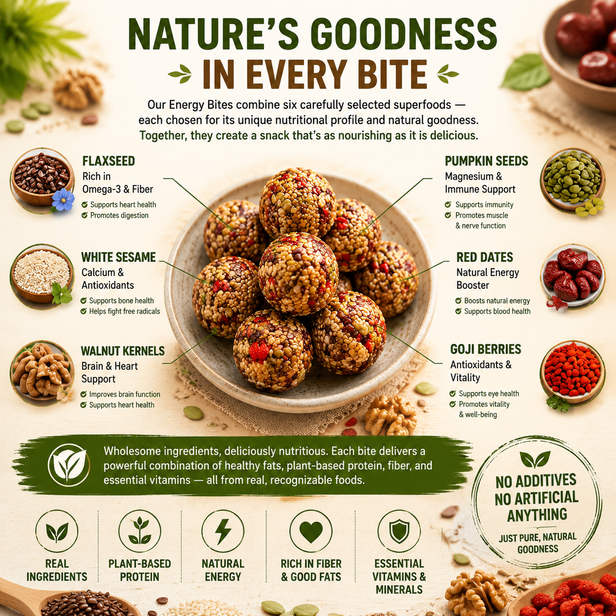 Astragalus 🌿 Codonopsis & Black Sesame Balls 🍫 – Naturally Crafted Herbal Snack ✨💖-QR