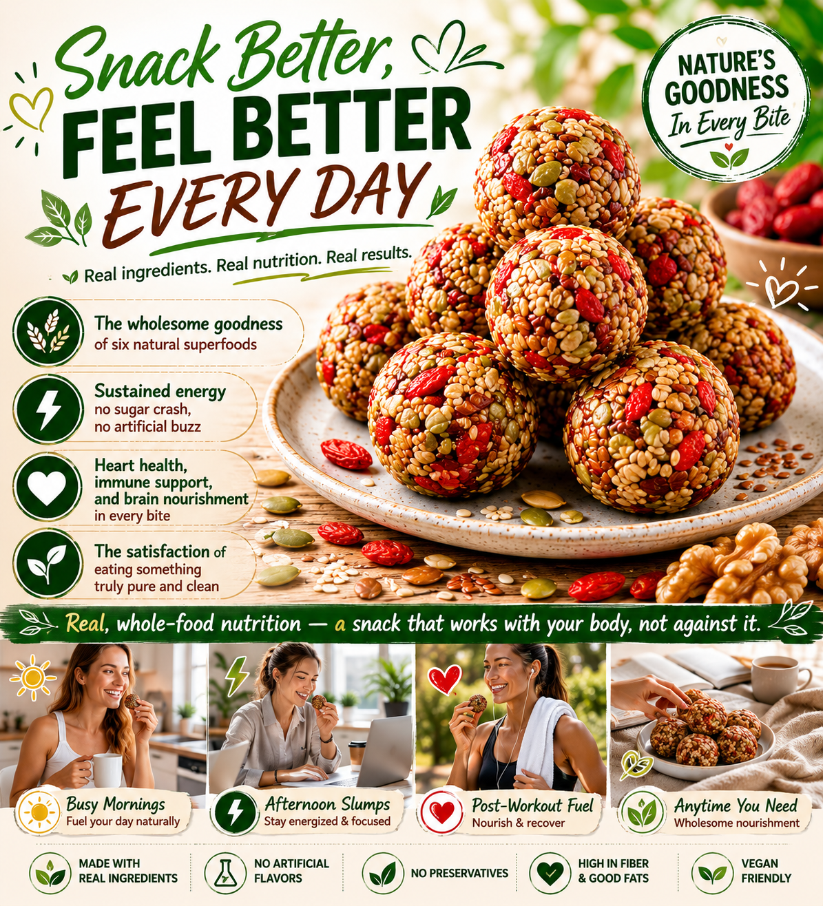Astragalus 🌿 Codonopsis & Black Sesame Balls 🍫 – Naturally Crafted Herbal Snack ✨💖-QR
