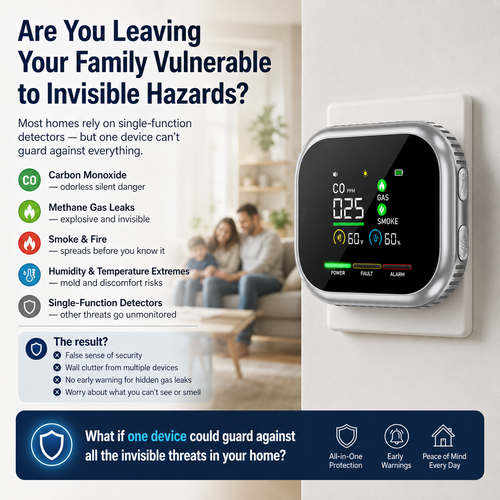 6-in-1 🔍 Combustible Gas Detector ✨ – Portable Safety Monitor 🚨 for Home 🏡 Workshop 🔧 & Travel-QR