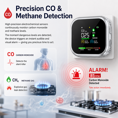6-in-1 🔍 Combustible Gas Detector ✨ – Portable Safety Monitor 🚨 for Home 🏡 Workshop 🔧 & Travel-QR