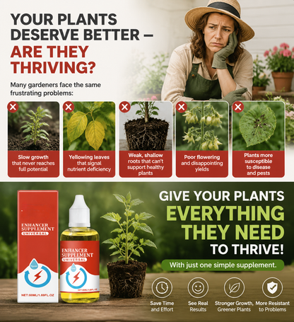 🌿 Plant Growth Support Formula ✨ – Nutrient Booster 💧 for Stronger, Healthier-Looking Plants 🌱-QR